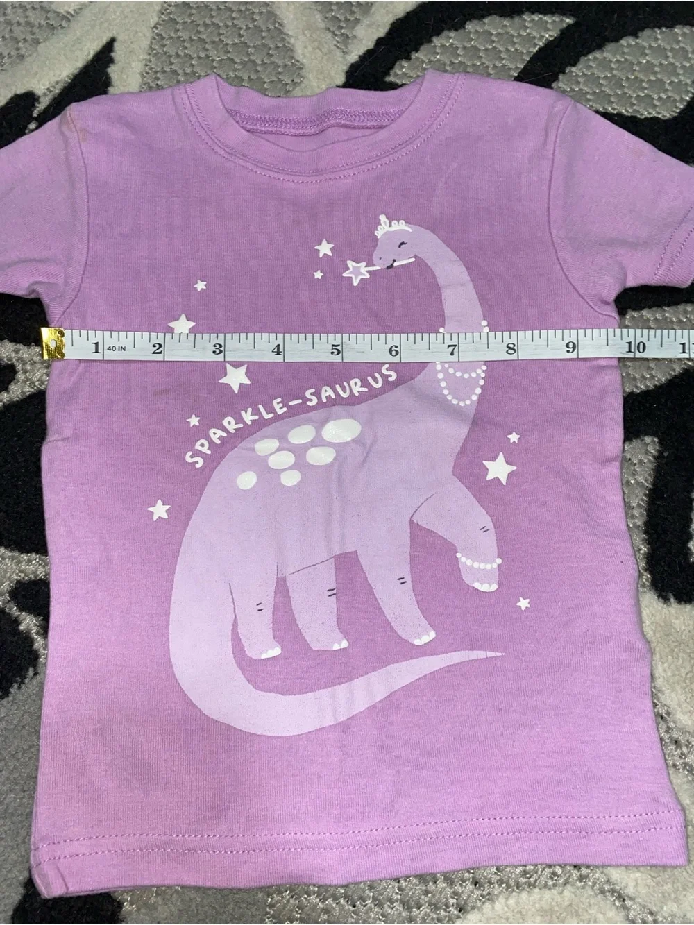 Carter’s Girls' Lavender 'Sparkle-Saurus' Short Pajama Set 18 Months